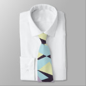 Cravate triangles géométriques de bloc élégant de couleur (Attaché)
