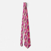 Cravate Triangles géométriques modernes, violet, rose et b (Dos)
