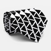 Cravate Triangles noir et blanc (Roulé)
