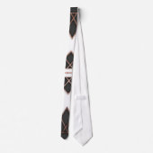 Cravate Triangles noires et blanches d'or rose chic (Dos)