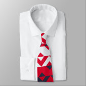 Cravate Triangles rouge bleu Motif minimal (Attaché)