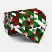 Cravate Triangles rouge et vert (Roulé)