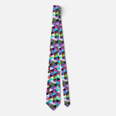 Cravate Triangles Style Neon Memphis (Devant)