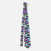 Cravate Triangles Style Neon Memphis (Dos)