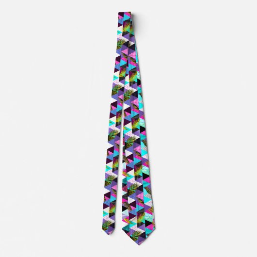 Cravate Triangles Style Neon Memphis (Dos)