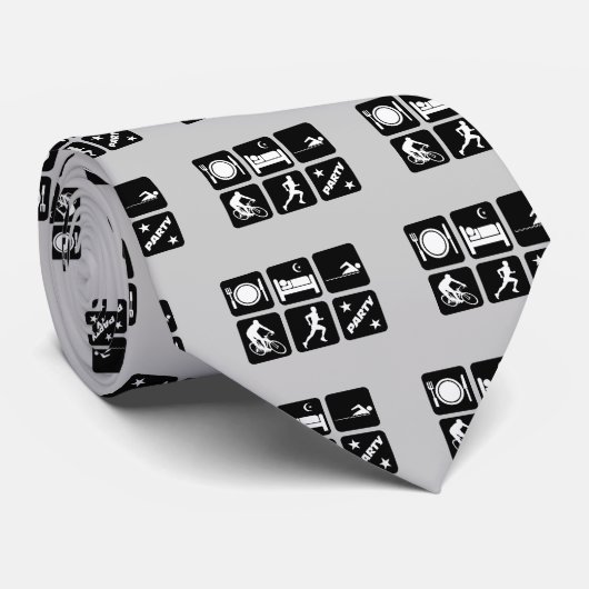 Cravate Triathlon drôle (Roulé)