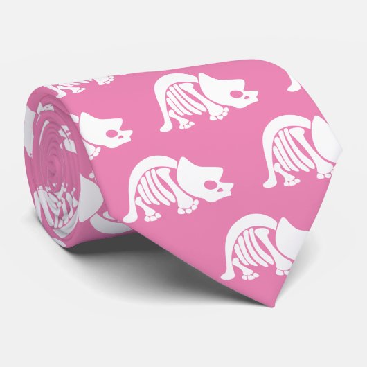 Cravate Tricératops rose (Roulé)