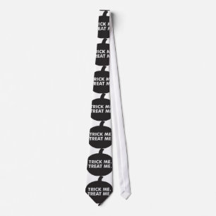 Cravate Trick Me Traite, Blanc Noir