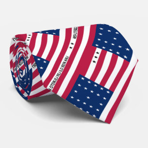 Cravate Tricot de cou drapeau de l'atoll Bikini patriotiqu