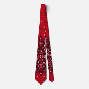 Cravate Tricot folkloique de Noël laid