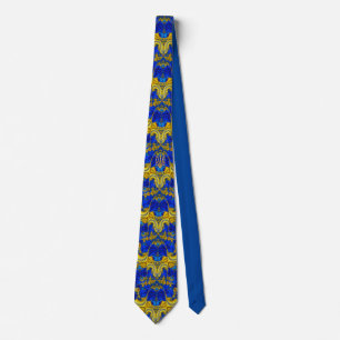 Cravate Trident d'or ukrainien Volodymyr Tryzub