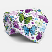 Cravate Trippy Hippy Butterfly Retro (Roulé)