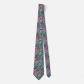 Cravate Trippy Hippy Retro Paisley (Devant)
