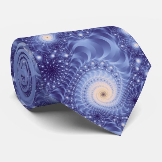 Cravate Trippy Psychedelic Starstorm Fine Fractal (Roulé)