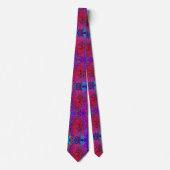 Cravate Trippy Red et violet Abstrait Retro Liquid Swirl (Devant)