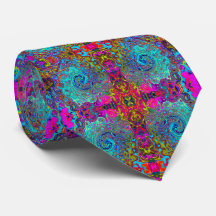 Trippy Sky Blue Abstrait Retro Liquid Swirl