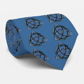 Cravate Triquetra (bleu) (Roulé)