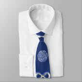 Cravate Triskel en argent bleu (Attaché)