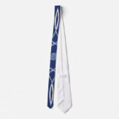 Cravate Triskel en argent bleu (Dos)