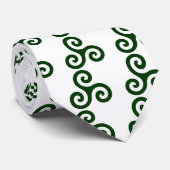 Cravate Triskele vert-foncé (Roulé)