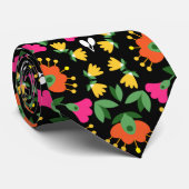 Cravate Trivet floral gras Boho (Roulé)