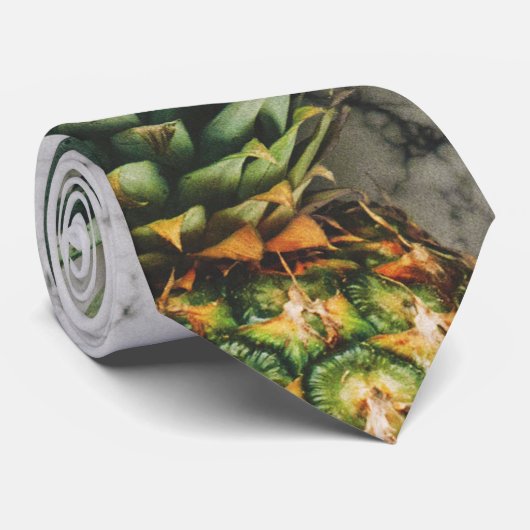 Cravate Trois ananas (Roulé)