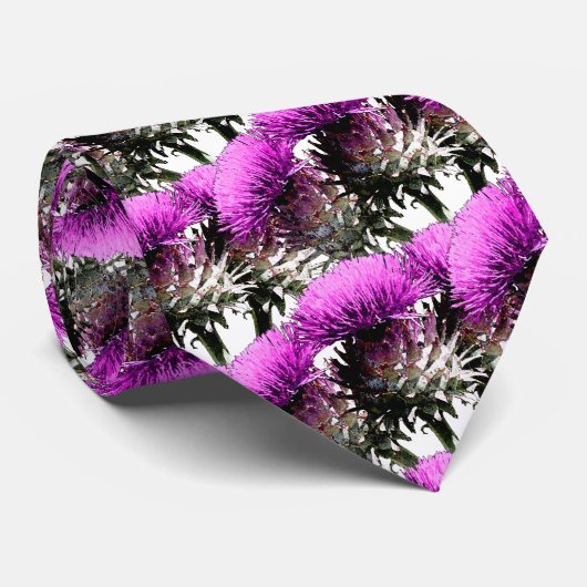 Cravate Trois chardons écossais (Roulé)