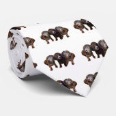 Cravate Trois Chiens Dachshund (Roulé)