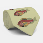 Cravate Trois poissons laids (Roulé)
