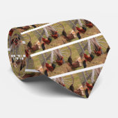 Cravate Trois poulets et un chat (Roulé)