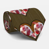 Cravate Trois Poulets Sussex Dans Un Coeur, (Roulé)