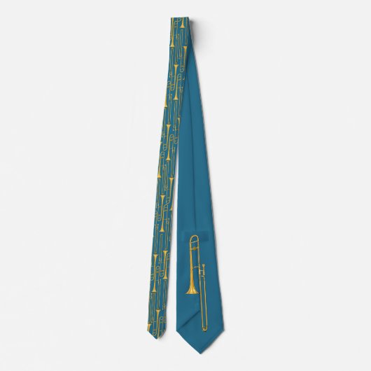 Cravate Trombone (bleu) (Dos)