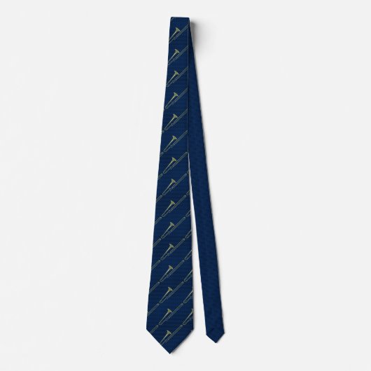 Cravate Trombone bleu (Devant)