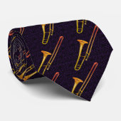 Cravate Trombone violet foncé (Roulé)