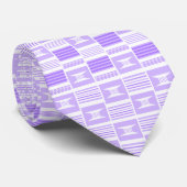Cravate Trône Royal violet Afrique Kente Necktie (Roulé)