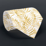 Cravate Tropical Arbres de palmiers d'or<br><div class="desc">Tropical fronds de palmier d'or sur un arrière - plan blanc (ou toute couleur), le cravate de cet homme est cool pour le bureau, une nuit en ville, un mariage, pour le marié ou les groomsmen ou donner en cadeau à votre mari, père, frère ou meilleur ami. Faites une déclaration...</div>