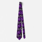 Cravate Tropical Exotic Purple Palm Feuille Motif (Devant)