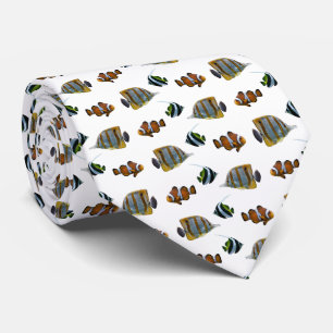 Cravate Tropical Fish Frenzy Tie Double Sided Print