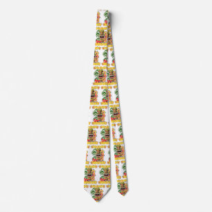 Cravate Tropical Funny Plages Aloha Hawaiian Tiki