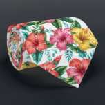 Cravate Tropical Hibiscus Garden Floral Pattern<br><div class="desc">A vibrant tropical hibiscus garden pattern featuring bold blossoms and lush greenery. This lively botanical design captures the energy of tropical landscapes and summer gardens.</div>
