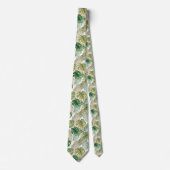 Cravate Tropical Jungle Feuilles Design Necktie (Devant)