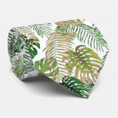 Cravate Tropical Jungle Feuilles Design Necktie (Roulé)