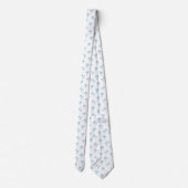 Cravate Tropical Palm Tree pattern baby blue (Dos)