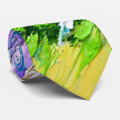 Cravate “Tropical Storm #5” Original Oil Painting (Roulé)