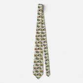 Cravate Tropical Tie Impression Double Face (Blanc) (Devant)