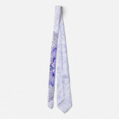Cravate Tropical Violet Bleu Palmes Garçons d'honneur (Dos)