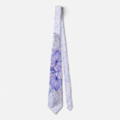 Cravate Tropical Violet Palm Feuille Groomsmen (Devant)