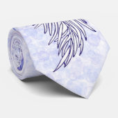 Cravate Tropical Violet Palm Feuille Groomsmen (Roulé)