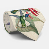 Cravate tropicale de fleurs d'orchidée d'oiseaux (Roulé)