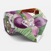 Cravate tropicale d'île de palmier de fleur (Roulé)